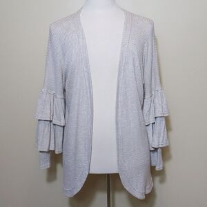 Anthropologie Saturday Sunday Waffle Knit Open Cardigan Sweater Size Large
